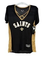 Wms Jersey Style New Orleans Saints Shirt Size L