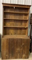 Primitive Pine Kitchen Hutch