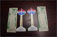 (2) Vintage Standard Oil Thermometers