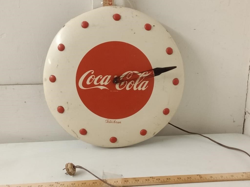 1940's Coca Cola Telechron Kay Button Clock