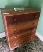 4 Drawer Wood Chest