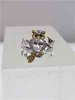 925 Owl Ring Size 7