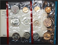 1968 US Double Mint Set w/ Silver Kennedy Half