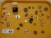 Tray of Gold Pins & Others