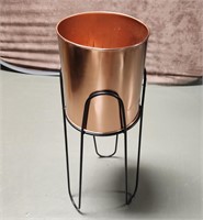 Tall Copper Colored Plant Stand