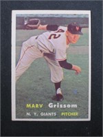 1957 TOPPS #216 MARV GRISSOM GIANTS