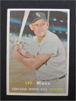 1957 TOPPS #213 LES MOSS WHITE SOX VINTAGE