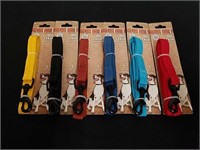 Six small dog leashes 4 ft X 5/8 in