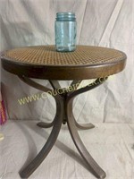 Small Bent leg table with cane top