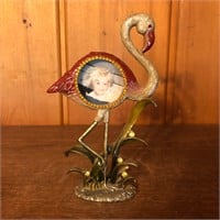 Standing Metal Flamingo Picture Photo Frame