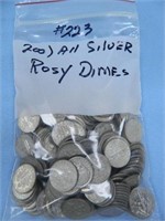 (200) All Silver Rosy Dimes