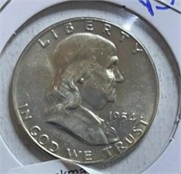 1954D Franklin Half Dollars
