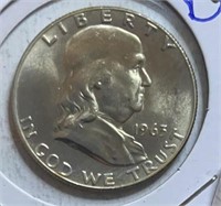 1963D Franklin Half Dollars