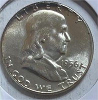 1956 Franklin Half Dollars
