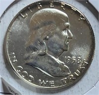 1958 Franklin Half Dollars