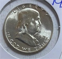 1957 Franklin Half Dollars