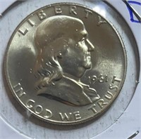 1961D Franklin Half Dollars