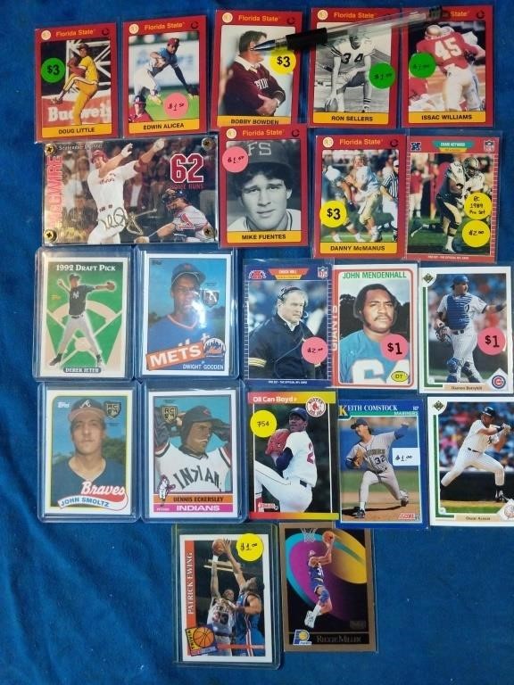 Sports cards. Mostly baseball. Rookies etc.