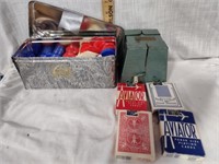 Vintage Card Shuffler & Playing Cards Lot