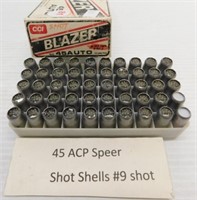 (50) Rounds of CCI Blazer 45 ACP spear #9 shot