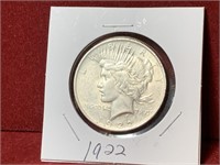 1922 UNITED STATES SILVER PEACE DOLLAR