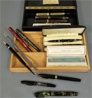 Sheaffer pen pencil set, antique fountain pens