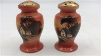 Japanese Hand Painted Salt & Pepper Shakers In