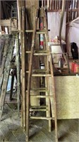 Vintage - apple picking ladder- 3 pieces