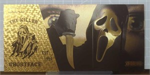 24k gold-plated scream ghostface banknote
