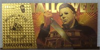 24k gold-plated Michael Myers Halloween banknote