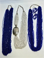 3 Seed Bead Necklaces 1 PR Earrings