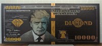 Donald Trump 24K gold-plated bank note