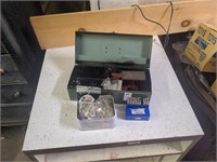 Small Metal toolbox filled with snap installing