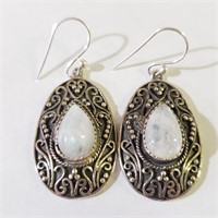 $300 Silver Moonstone Earrings
