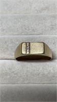 Men's 10k Gold Double Diamond Ring