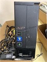 Acer computer tower, HP copier/printer, both not