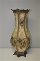 Large Kirklands Metal Vase