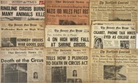 CIRCUS TRAGEDY NEWSPAPERS - HEADLINERS