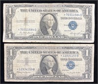 1935 E & 1957 B $1 Silver Certificate Star Notes