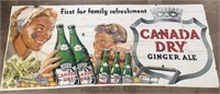 Vintage 19'X105" Canada Dry Ginger Ale Broadside