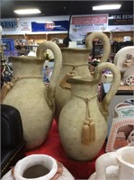 Three piece southwestern vases