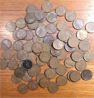 75-Wheat Pennies 1909 to 1940,