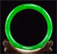 Chinese Imperial Green Jadeite Bangle