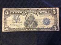 RARE 1999 Indian Chief $5 Silver Certificate