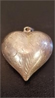 1-1/4" Heart .925 Sterling Pendant