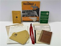 RR Items (Santa Fe Rules, The Railroad, Stubs)