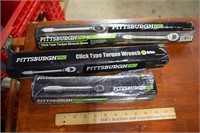 Three Torque Wrenches 1/2", 3/8", 1/4"