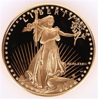 1986-W ULTRA CAMEO PROOF $50 AMERICAN GOLD EAGLE