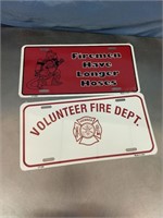 Firefighter Novelty Plates