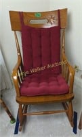Rustic Oak Rocking Chair 41"